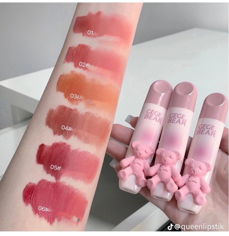 A Gege bear teddy velvet smooth lipmud