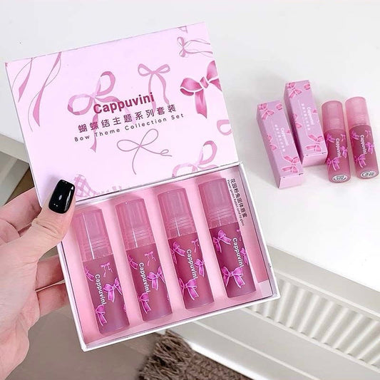 Cappuvini lipgloss & lipmud lipstick 4 pcs box