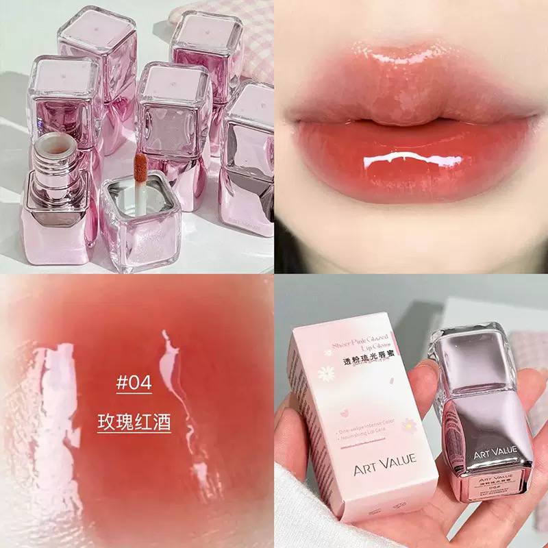 A asheer pink lip glaze gloss