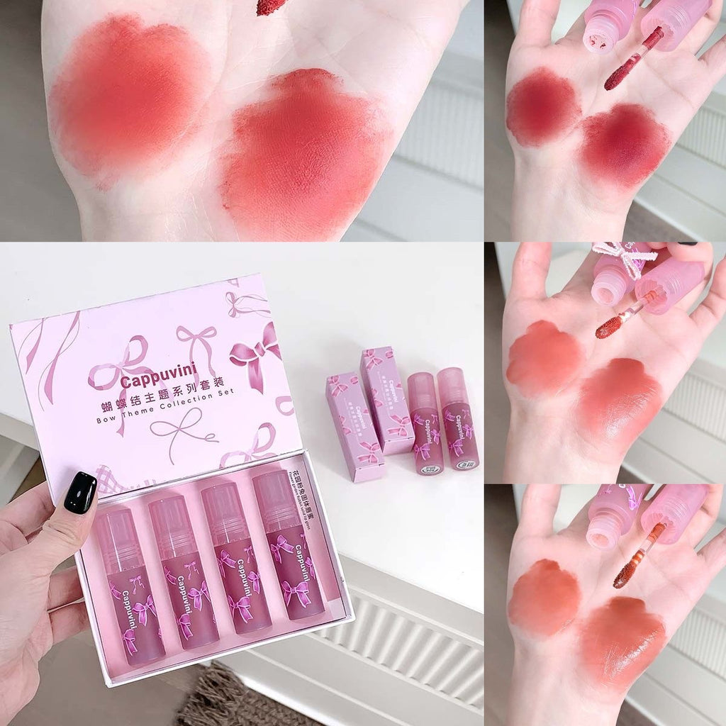 Cappuvini lipgloss & lipmud lipstick 4 pcs box