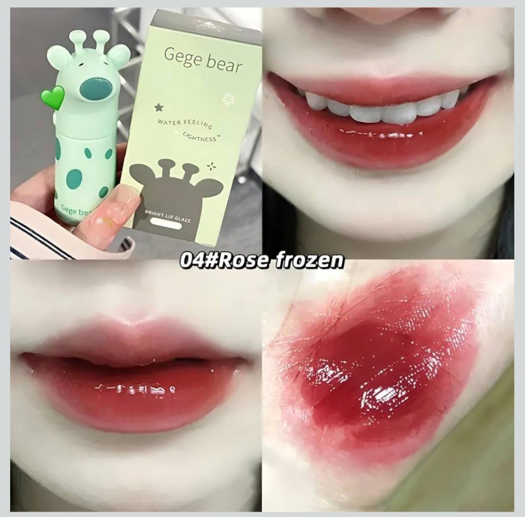 A Gege bear bright lipglaze