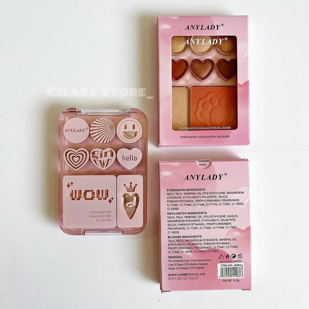 A anylady eyeshadow + highlighter + blush