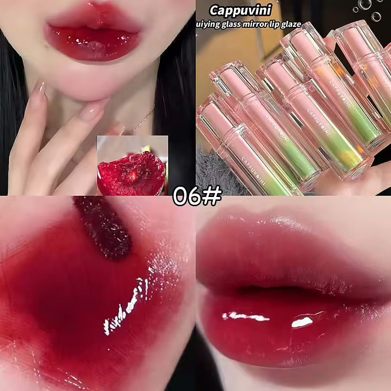 A Cappuvini Lip Glaze Glass Mirror- Moisturizing & Shinny Lip Gloss